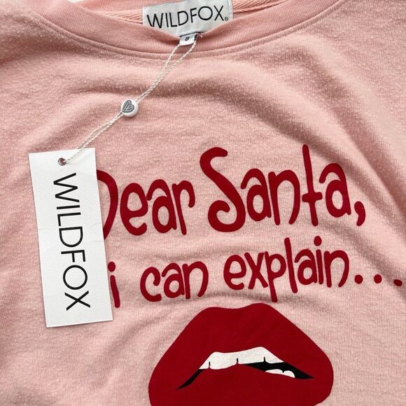 NWT Wildfox Dear Santa I Can Explain Baggy Beach Jumper - Picture 4 of 7